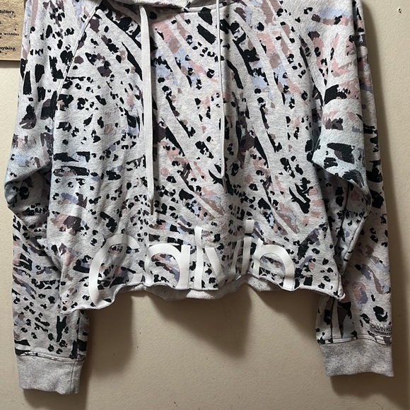 Calvin Klein crop top hoodie long sleeve size L womens - Picture 4 of 7